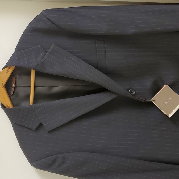 New with tags Merona Navy Stripe men's blazer size 44 regular - Picture 2 of 9